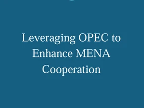 Leveraging OPEC to Enhance MENA Cooperation